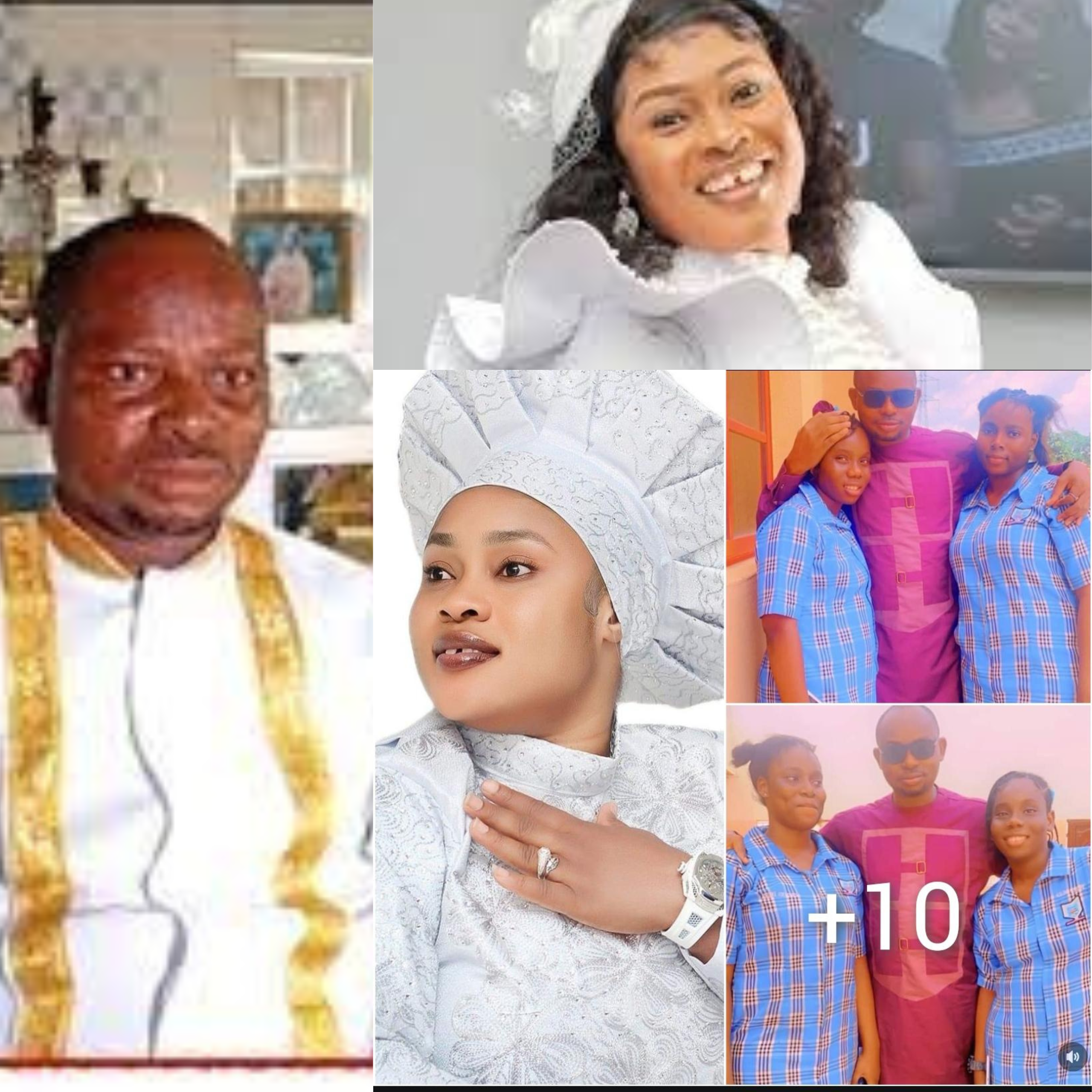 Pastor Adeleke, the late Egbin Orun's spouse, visited his daughters in school.